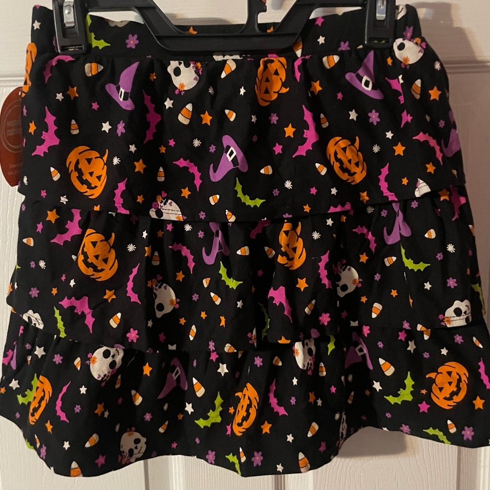 🔴 3/$12‎ Wonder Nation Girls Colorful Halloween Themed Tiered Skirt! NWT!
